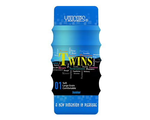 YOUCUPS　TWINS 4D　Blue 1.ソフトラージグレイン