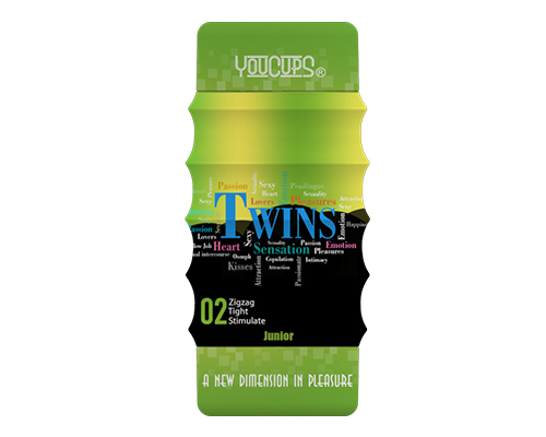 YOUCUPS　TWINS 4D　Green 2.ジグザグタイト